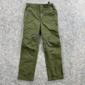 Zadig & Voltaire Boys Theo Pants Size 8 Green Cargo Straight Fit